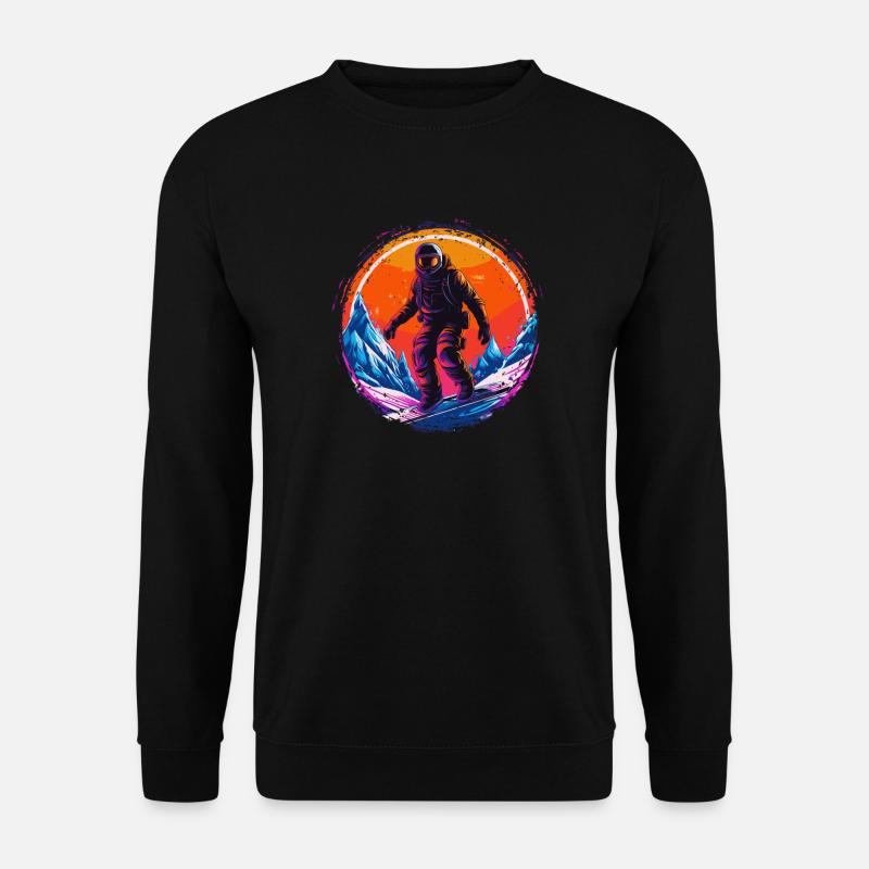 Snowboarding or skiing and then après ski - Unisex Sweatshirt - black