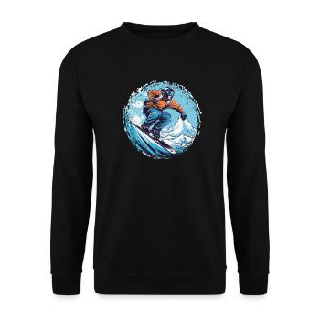 Snowboard ou ski puis après-ski - Sweat-shirt Unisexe - noir - Devant - Alina (178cm) & Michal (187cm)