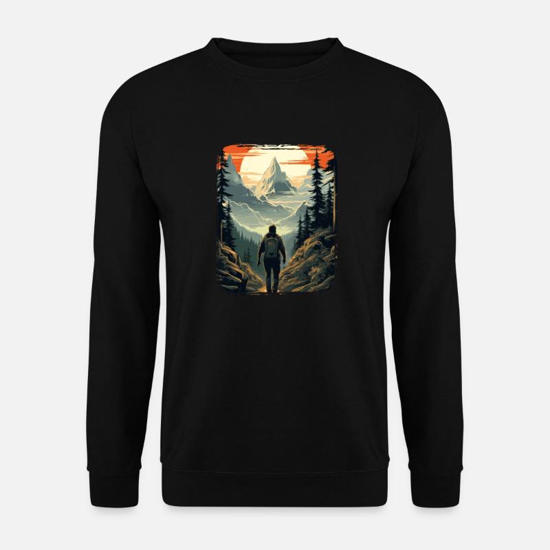 Wald-Natur-Trekking-Abenteuer - Unisex Pullover - Schwarz
