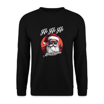 Frohe Weihnachten - Unisex Pullover - Schwarz - Vorne - Alina (178cm) & Michal (187cm)