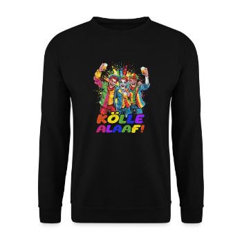 Karneval Kölle Alaaf Eskaliert Singen Tanzen Köln - Unisex Pullover - Schwarz - Vorne - Alina (178cm) & Michal (187cm)