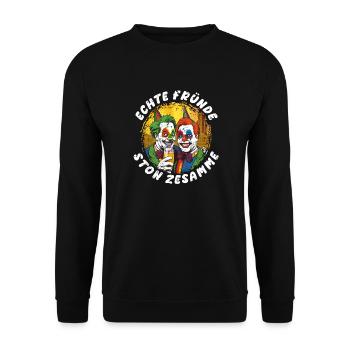 Karneval Kölle Alaaf Eskaliert Singen Tanzen Köln - Unisex Pullover - Schwarz - Vorne - Alina (178cm) & Michal (187cm)