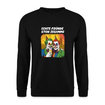 Karneval Kölle Alaaf Eskaliert Singen Tanzen Köln - Unisex Pullover - Schwarz - Vorne - Alina (178cm) & Michal (187cm)