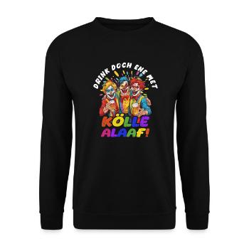 Karneval Eskalation Köln Kostüm Kölsch Bier Party - Unisex Pullover - Schwarz - Vorne - Alina (178cm) & Michal (187cm)