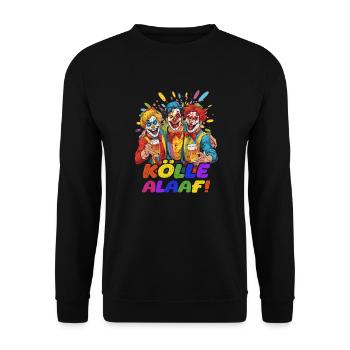 Karneval Eskalation Köln Kostüm Kölsch Bier Party - Unisex Pullover - Schwarz - Vorne - Alina (178cm) & Michal (187cm)