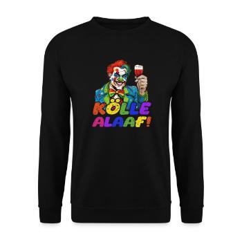 Karneval Eskalation Köln Kostüm Kölsch Bier Party - Unisex Pullover - Schwarz - Vorne - Alina (178cm) & Michal (187cm)