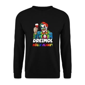 Karneval Eskalation Köln Kostüm Kölsch Bier Party - Unisex Pullover - Schwarz - Vorne - Alina (178cm) & Michal (187cm)