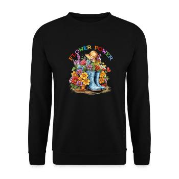Die Freude eines Gartenliebhabers - Unisex Pullover - Schwarz - Vorne - Alina (178cm) & Michal (187cm)