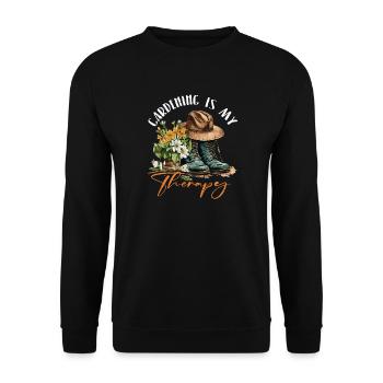 Die Freude eines Gartenliebhabers - Unisex Pullover - Schwarz - Vorne - Alina (178cm) & Michal (187cm)