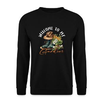 Die Freude eines Gartenliebhabers - Unisex Pullover - Schwarz - Vorne - Alina (178cm) & Michal (187cm)