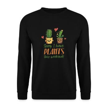 Die Freude eines Gartenliebhabers - Unisex Pullover - Schwarz - Vorne - Alina (178cm) & Michal (187cm)