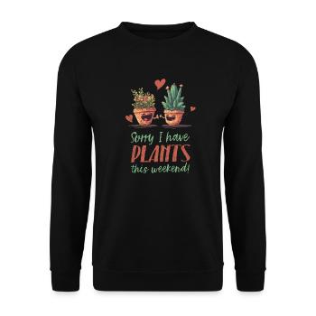 Die Freude eines Gartenliebhabers - Unisex Pullover - Schwarz - Vorne - Alina (178cm) & Michal (187cm)