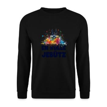 Cologne Kölle Carnival Gebützt Kölle Alaaf Jeck Party - Unisex Sweatshirt - black - Front - Alina (178cm) & Michal (187cm)