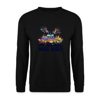 Cologne Kölle Carnival Gebützt Kölle Alaaf Jeck Party - Unisex Sweatshirt - black - Front - Alina (178cm) & Michal (187cm)