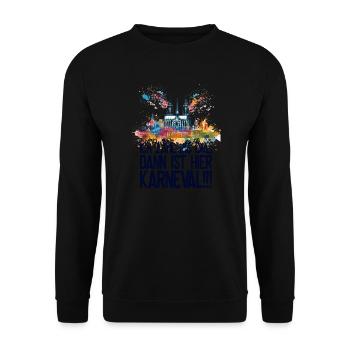 Cologne Kölle Carnival Gebützt Kölle Alaaf Jeck Party - Unisex Sweatshirt - black - Front - Alina (178cm) & Michal (187cm)