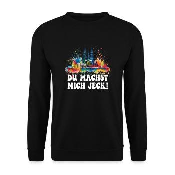 Köln Kölle Karneval Gebützt Kölle Alaaf Jeck Party - Unisex Pullover - Schwarz - Vorne - Alina (178cm) & Michal (187cm)