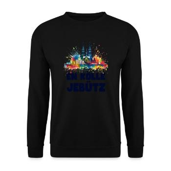 Köln Kölle Karneval Gebützt Kölle Alaaf Jeck Party - Unisex Pullover - Schwarz - Vorne - Alina (178cm) & Michal (187cm)