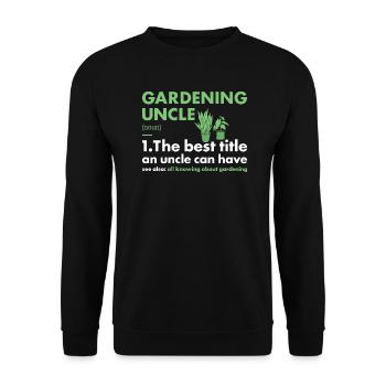 Jardinier Oncle Définition Jardinage - Sweat-shirt Unisexe - noir - Devant - Alina (178cm) & Michal (187cm)