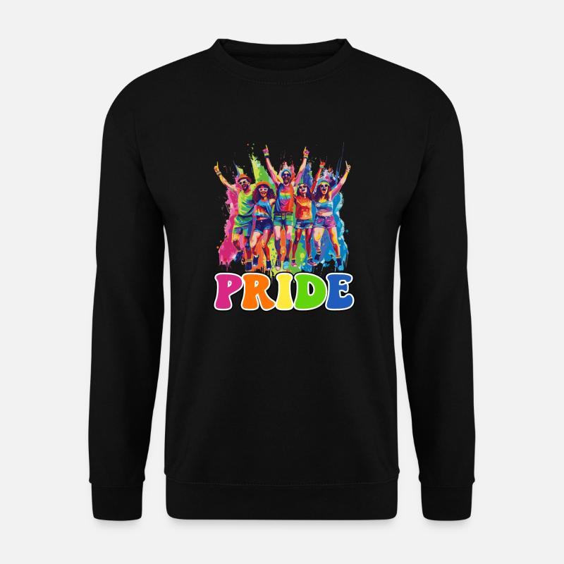 Rainbow Connection Embrace, Happy Pride - Unisex Pullover - Schwarz
