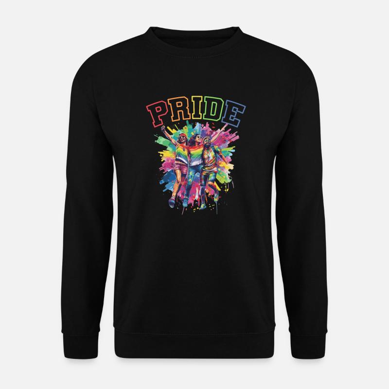 Rainbow Connection Embrace, Happy Pride - Unisex Pullover - Schwarz