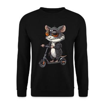 Rouleau à rats - Sweat-shirt Unisexe - noir - Devant - Alina (178cm) & Michal (187cm)