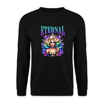 Fierté et glamour LGBTQ+ éternels - Sweat-shirt Unisexe - noir - Devant - Alina (178cm) & Michal (187cm)