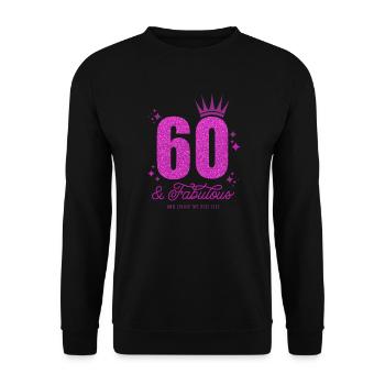 Vintage 1964 Geboren Limitierte Auflage - Unisex Pullover - Schwarz - Vorne - Alina (178cm) & Michal (187cm)