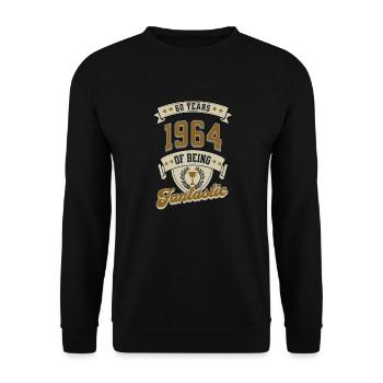 Vintage 1964 Geboren Limitierte Auflage - Unisex Pullover - Schwarz - Vorne - Alina (178cm) & Michal (187cm)