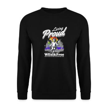 Love Is Love Pride Colors Of Rainbow Equality - Unisex Sweatshirt - black - Front - Alina (178cm) & Michal (187cm)
