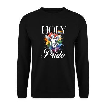 Love Is Love Pride Colors Of Rainbow Equality - Unisex Sweatshirt - black - Front - Alina (178cm) & Michal (187cm)