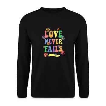 Love is Love, Gay Pride, LGBTQ+ - Unisex Sweatshirt - black - Front - Alina (178cm) & Michal (187cm)
