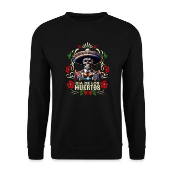 Dia de los Muertos Coloré - Sweat-shirt Unisexe - noir - Devant - Alina (178cm) & Michal (187cm)