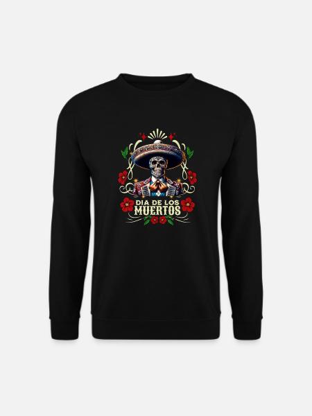 Dia De Los Muertos Farbenfrohes - Unisex Pullover - Schwarz