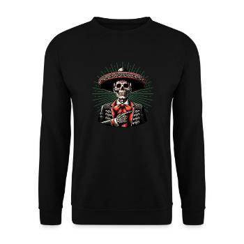Dia de los Muertos Coloré - Sweat-shirt Unisexe - noir - Devant - Alina (178cm) & Michal (187cm)