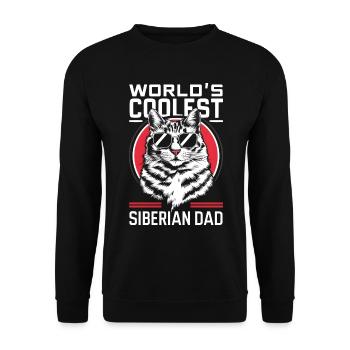 Katze Sibirische Geschenk - Unisex Pullover - Schwarz - Vorne - Alina (178cm) & Michal (187cm)
