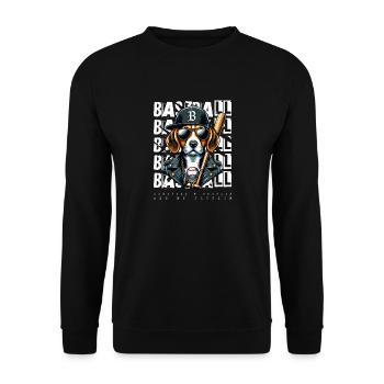 Fan of baseball, beagles and America - Unisex Sweatshirt - black - Front - Alina (178cm) & Michal (187cm)
