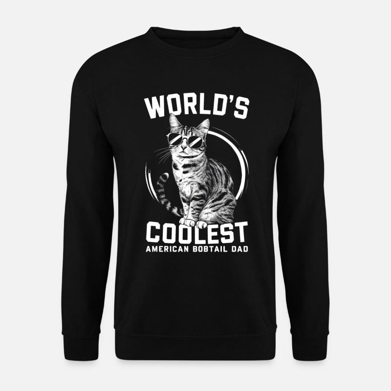 Katze American Bobtail Geschenk - Unisex Pullover - Schwarz