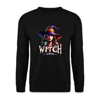 In a world full of princesses, be a witch - Unisex Sweatshirt - black - Front - Alina (178cm) & Michal (187cm)