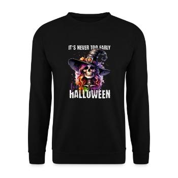 In einer Welt voller Prinzessinnen sei eine Hexe - Unisex Pullover - Schwarz - Vorne - Alina (178cm) & Michal (187cm)