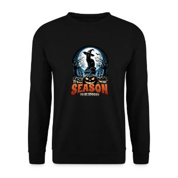 Chat effrayé, pas de friandises, juste des tours d’Halloween - Sweat-shirt Unisexe - noir - Devant - Alina (178cm) & Michal (187cm)