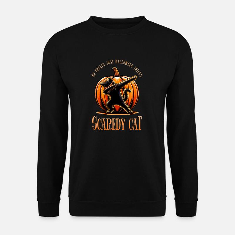 Happy Halloween, Scaredy Cat - Unisex Sweatshirt - black