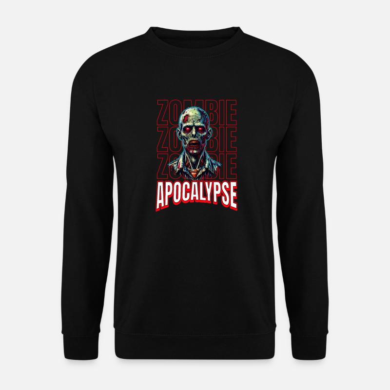 Zombie Apocalypse Happy Halloween Artwork - Unisex Sweatshirt - black