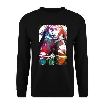 Sport : cyclisme, art - Sweat-shirt Unisexe - noir - Devant - Alina (178cm) & Michal (187cm)
