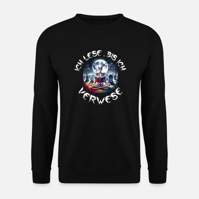 Lesen ist mein Hobby - Unisex Pullover - Schwarz