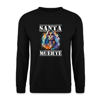 Carnaval de Santa Muerte Halloween Día de los Muertes - Sweat-shirt Unisexe - noir - Devant - Alina (178cm) & Michal (187cm)