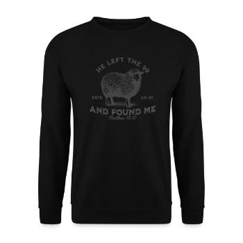 Il a quitté les années 99 pour me trouver Jésus chrétien - Sweat-shirt Unisexe - noir - Devant - Alina (178cm) & Michal (187cm)