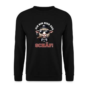 Kölle Alaaf Je suis le mouton ici - Sweat-shirt Unisexe - noir - Devant - Alina (178cm) & Michal (187cm)