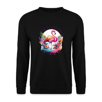 Kölle Alaaf Be Flamazing Tropical Vibes - Unisex Sweatshirt - black - Front - Alina (178cm) & Michal (187cm)