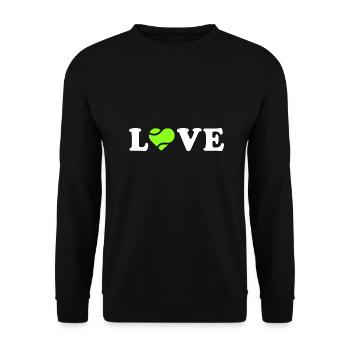 Ich liebe Padel - Unisex Pullover - Schwarz - Vorne - Alina (178cm) & Michal (187cm)