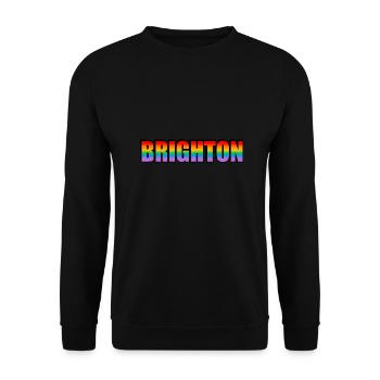 Brighton Rainbow LGBTQ Pride Monat - Unisex Pullover - Schwarz - Vorne - Alina (178cm) & Michal (187cm)